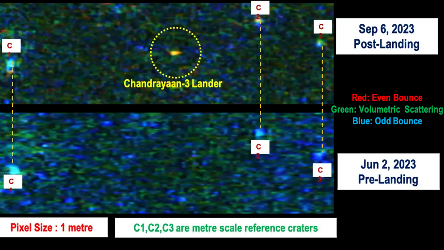 خودنمایی فرودگر چاندرایان-۳ در تصاویر مدارگرد هند